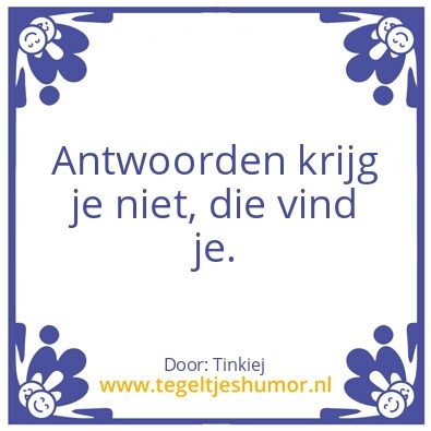 Tegeltje: Antwoorden