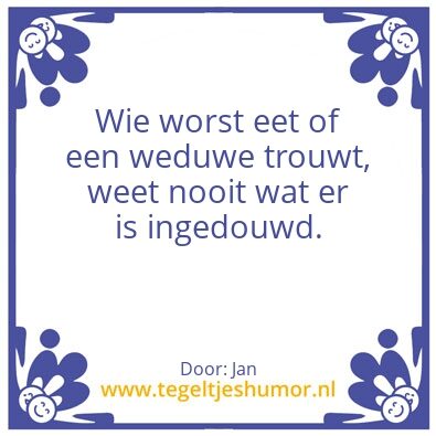 Tegeltje: Worst