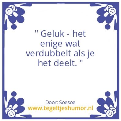 Tegeltje: Geluk