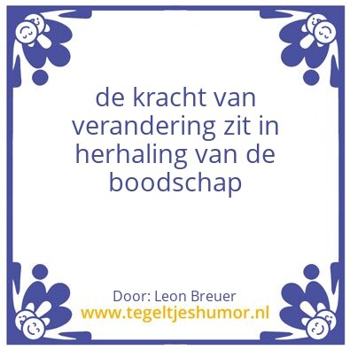 Tegeltje: verandering