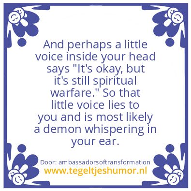 Tegeltje: Spiritual Warfare