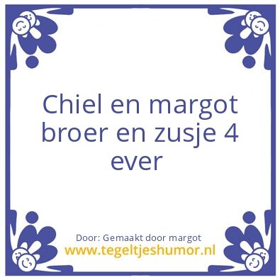 Tegeltje: Margot ten klooster