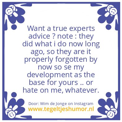 Tegeltje: I Don,t worry