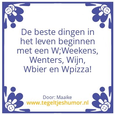 Tegeltje: Wenters