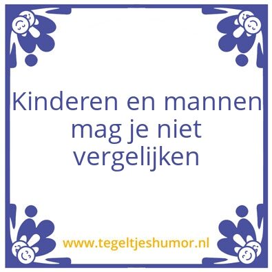 Tegeltje: Vergeljjk