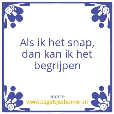 Tegeltje: Begrijpen