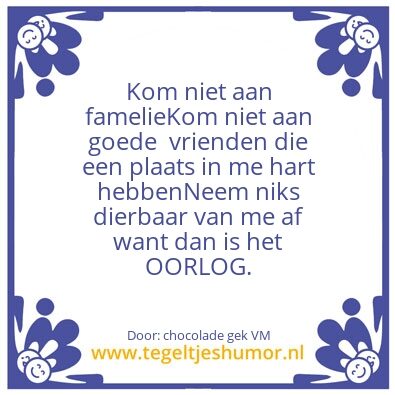 Tegeltje: #famelie#vrienden