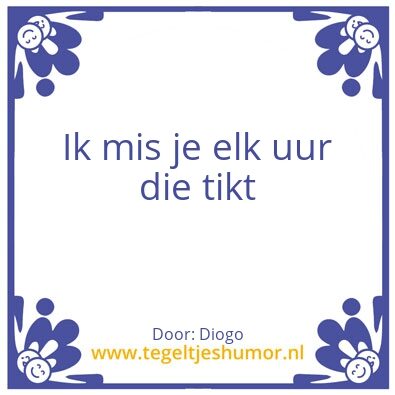 Tegeltje: Schatje
