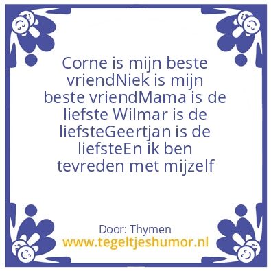Tegeltje: Vrienden tegel