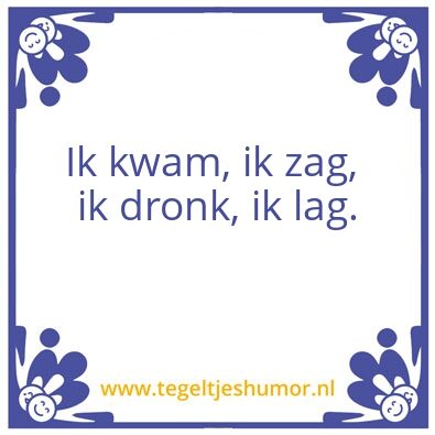 Tegeltje: Ik zag