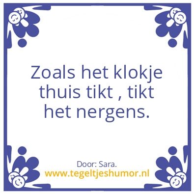 Tegeltje: …