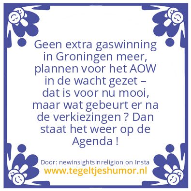 Tegeltje: Is de politiek eerlijk ?