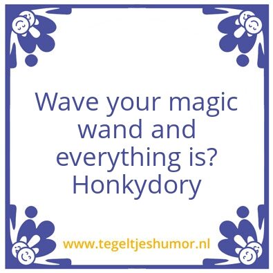 Tegeltje: honkydory