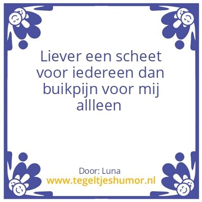 Tegeltje: Scheet