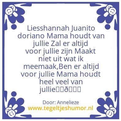 Tegeltje: My kids my love