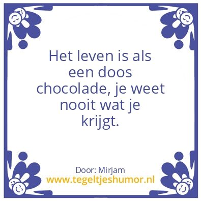 Tegeltje: Chocolade