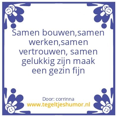 Tegeltje: gezin