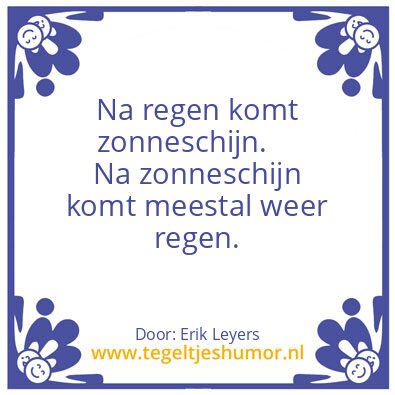 Tegeltje: Regen