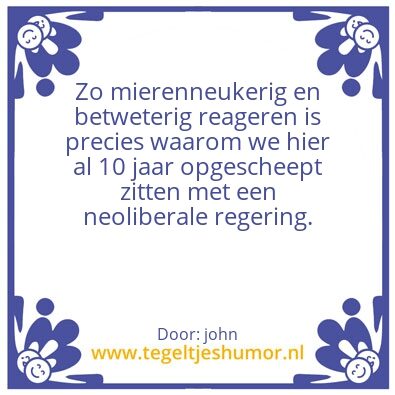 Tegeltje: Lara heeft gelijk!