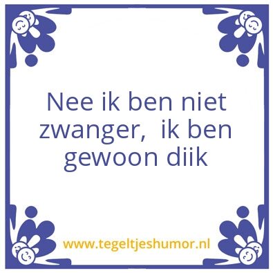 Tegeltje: zwanger