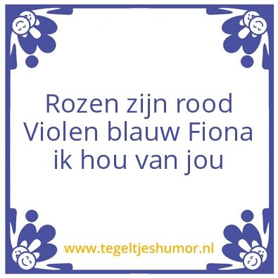 Tegeltje: Rijmpje