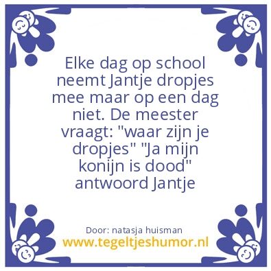 Tegeltje: jantje en zijn drop
