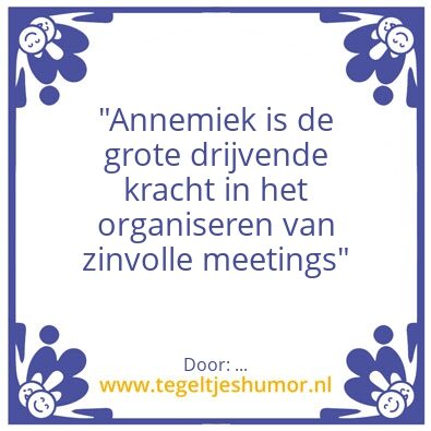 Tegeltje: …