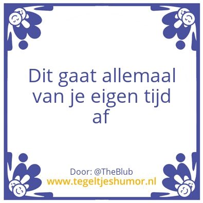 Tegeltje: Tijd