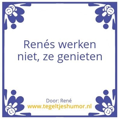Tegeltje: Genieten
