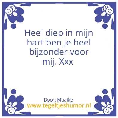 Tegeltje: Love