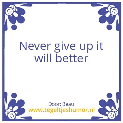 Tegeltje: Beau