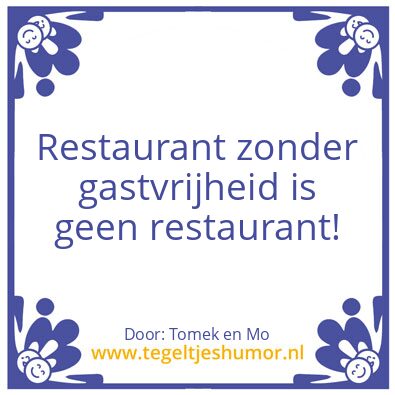 Tegeltje: gastvrijheid