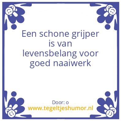 Tegeltje: o