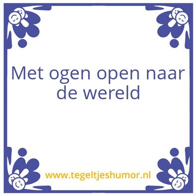 Tegeltje: Ogen