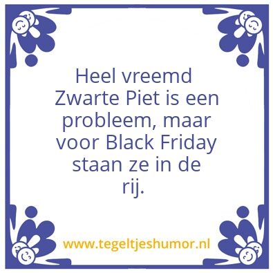 Tegeltje: black friday