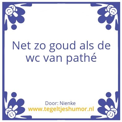 Tegeltje: GOUD