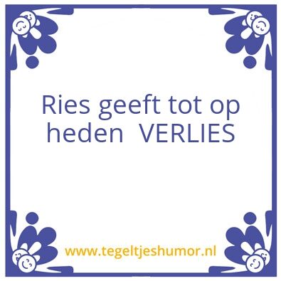 Tegeltje: RIES