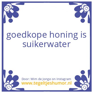 Tegeltje: goedkope honing