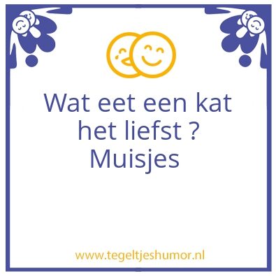 Tegeltje: Wat eet een kat het liefst ?