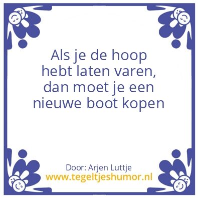 Tegeltje: Hoop
