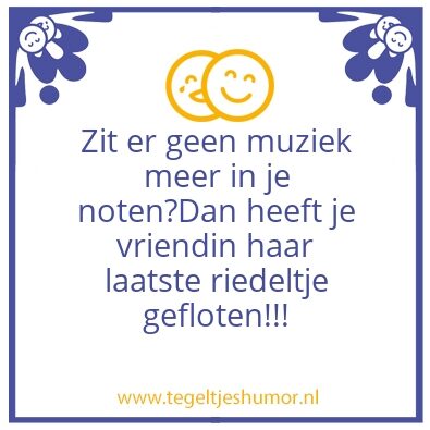 Tegeltje: Pijp leeg?