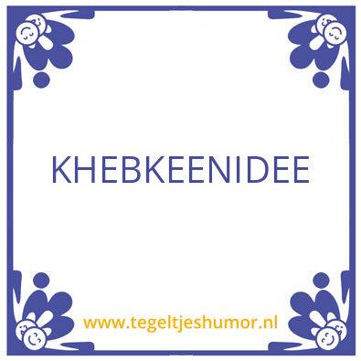 Tegeltje: Keen id