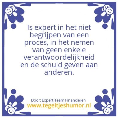 Tegeltje: De Procesexpert