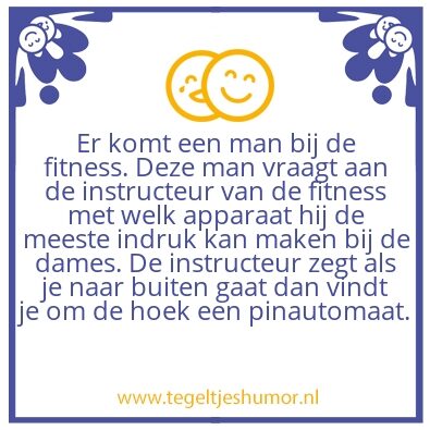 Tegeltje: Fitness