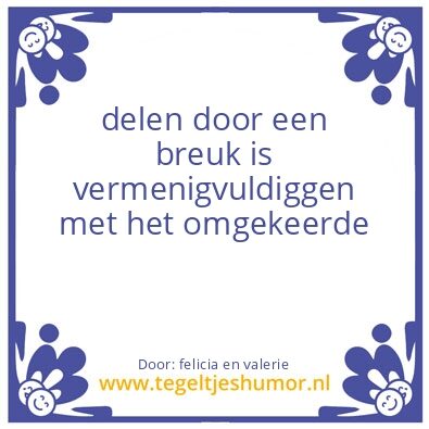 Tegeltje: rekenen
