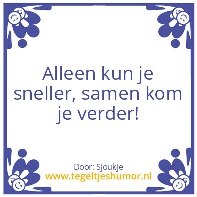 Tegeltje: Samen!