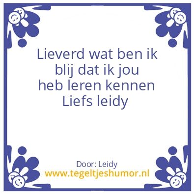Tegeltje: Leidy dennis