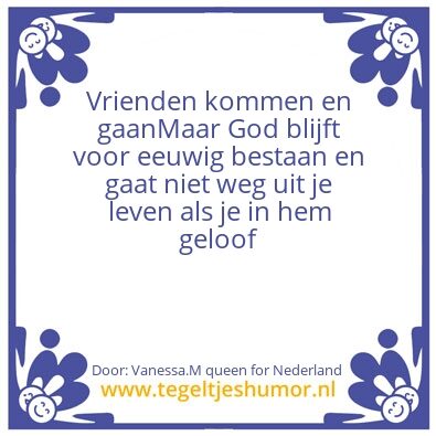 Tegeltje: Vrienden/Geloof