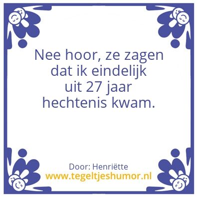 Tegeltje: Ja