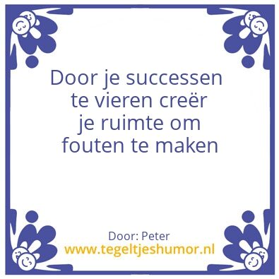 Tegeltje: Vieren
